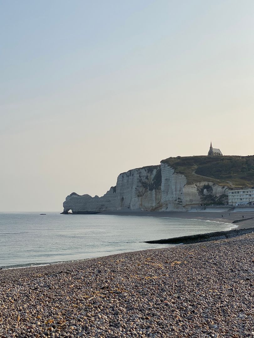 The white cliffs of dover, england.