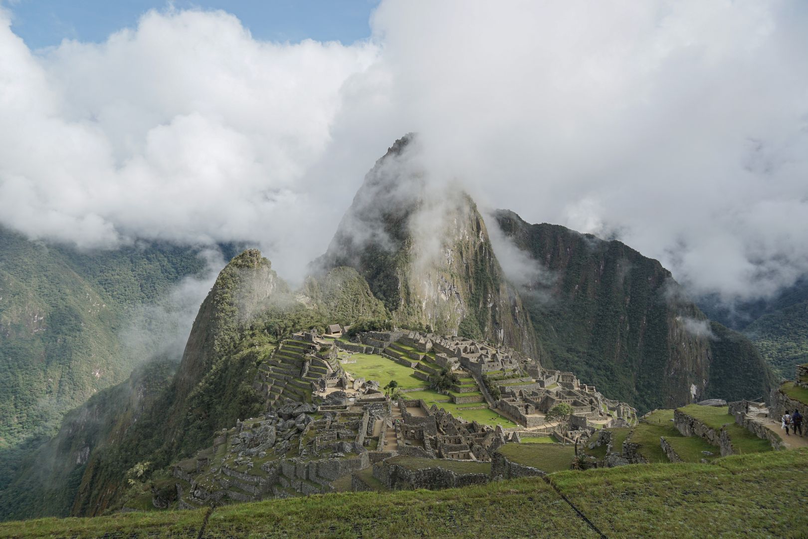 The ruins of machu picchu in peru.