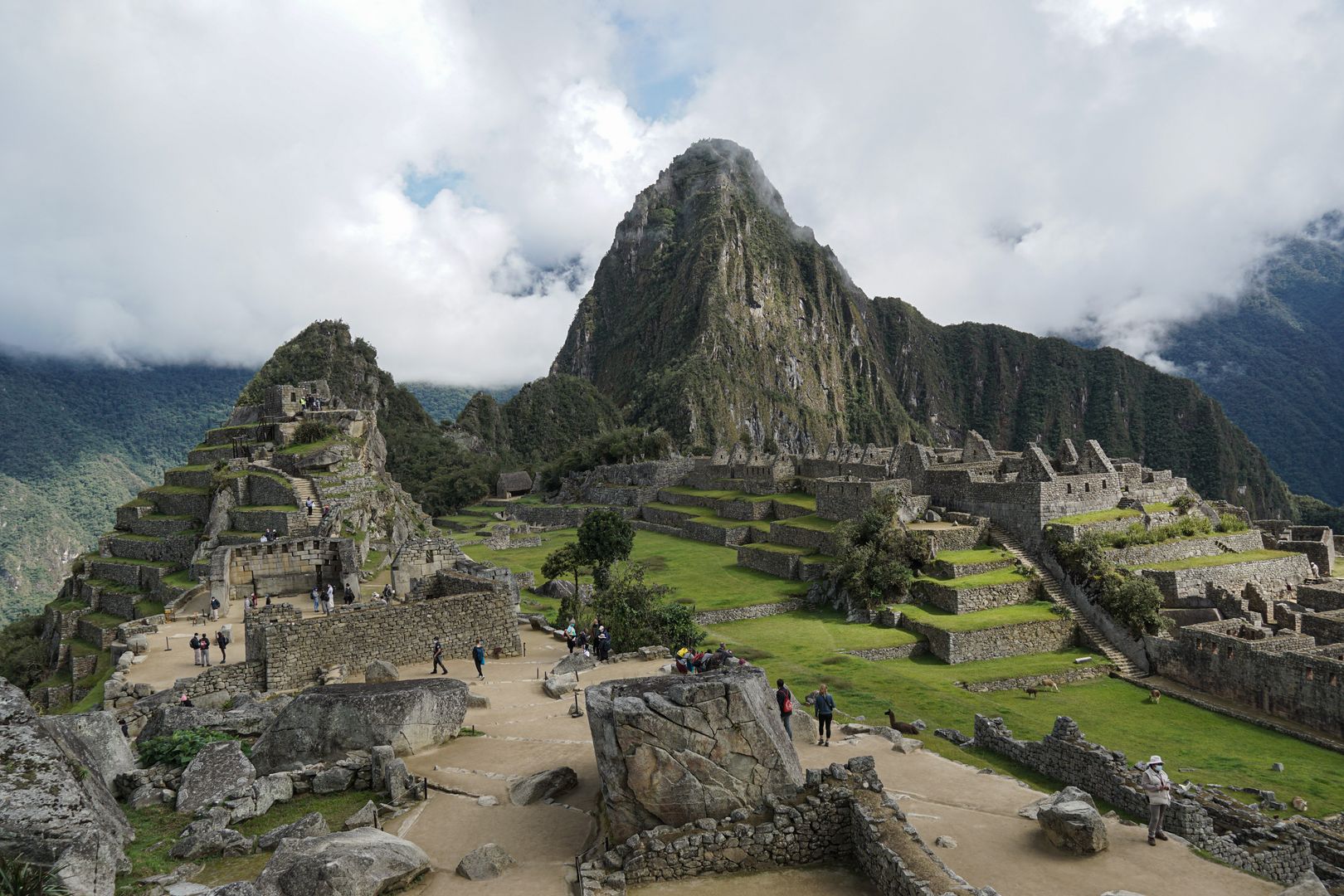 The ruins of machu picchu in peru.